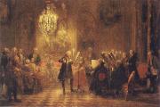 Adolf Friedrich Erdmann Menzel, The Flute Concert of Frederick II at Sanssouci